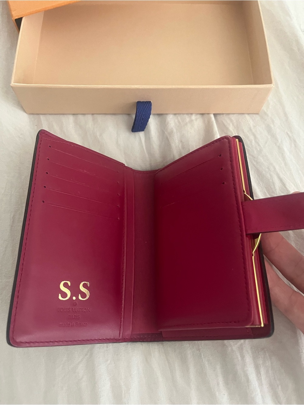 Authentic Louis Vuitton Portofeuille Viennois Kisslock Wallet Dark Pink - Picture 3 of 16